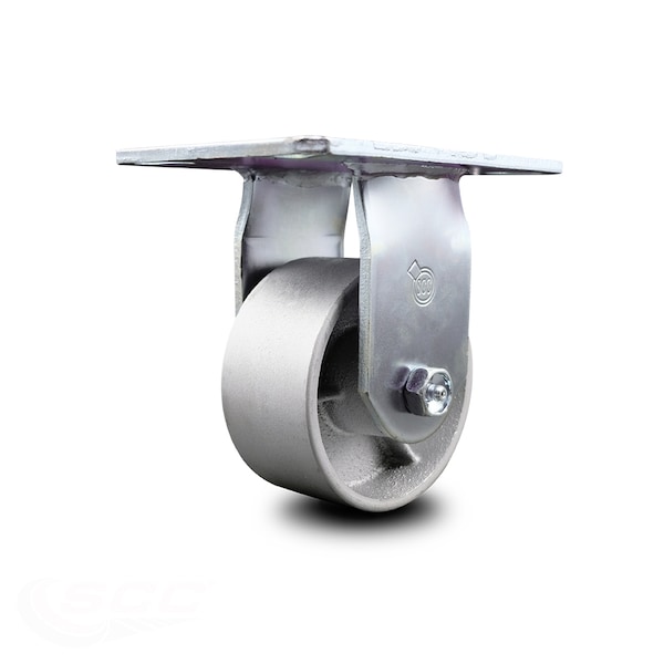 4 Inch Heavy Duty Top Plate Semi Steel Rigid Caster with Ball Bearing SCC